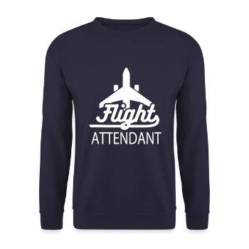 Flugbegleiter/in Stewardess - Unisex Pullover - Navy - Vorne - Alina (178cm) & Michal (187cm)