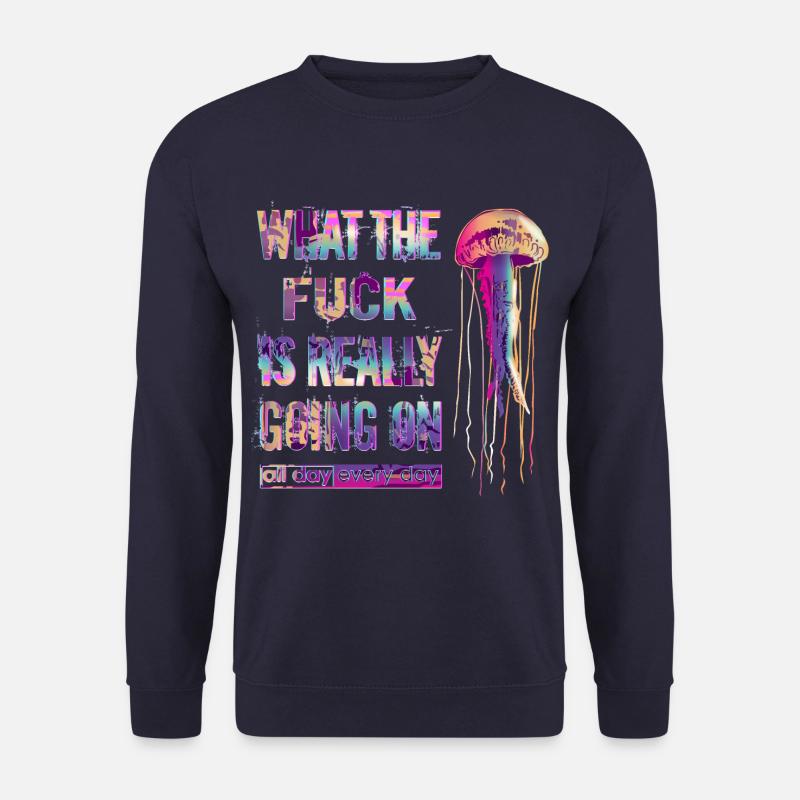 Qualle Jellyfish - Unisex Pullover - Navy