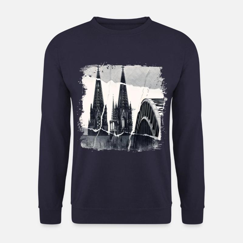 Köln Deutschland Kölner Dom Cologne Stadt Skyline - Unisex Pullover - Navy