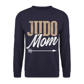 mom mama judo - Unisex Pullover - Navy - Vorne - Alina (178cm) & Michal (187cm)