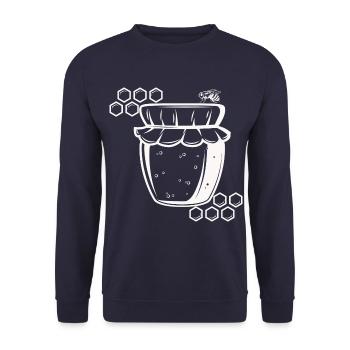 Bee Beekeeper Nature Conservation Honey - Sustainability - Unisex Sweatshirt - navy - Front - Alina (178cm) & Michal (187cm)