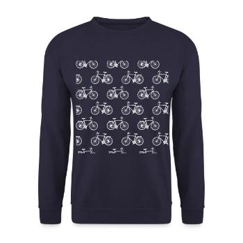 Sample Fahrrärder - Unisex Sweatshirt - navy - Front - Alina (178cm) & Michal (187cm)