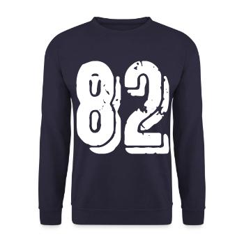 Maillot à 82 numéros - Sweat-shirt Unisexe - marine - Devant - Alina (178cm) & Michal (187cm)