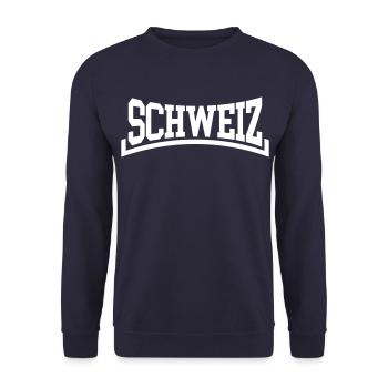 Switzerland - Unisex Sweatshirt - navy - Front - Alina (178cm) & Michal (187cm)