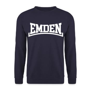 Emden - Unisex Sweatshirt - navy - Front - Alina (178cm) & Michal (187cm)
