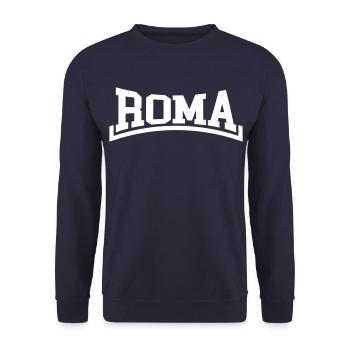 Rome - Unisex Sweatshirt - navy - Front - Alina (178cm) & Michal (187cm)