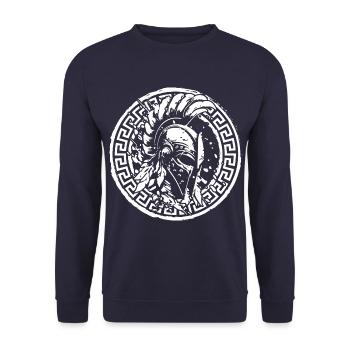 Spartan Helmet Gladiator Fighter Training - Sweat-shirt Unisexe - marine - Devant - Alina (178cm) & Michal (187cm)