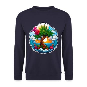 Hautes vagues 02 - Sweat-shirt Unisexe - marine - Devant - Alina (178cm) & Michal (187cm)