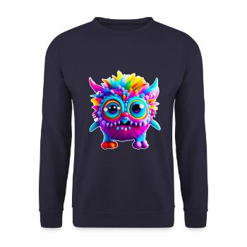 Little Monster - Unisex Sweatshirt - navy - Front - Alina (178cm) & Michal (187cm)