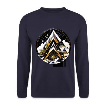 Montagne spatiale - Sweat-shirt Unisexe - marine - Devant - Alina (178cm) & Michal (187cm)