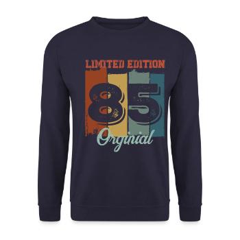 Limited Edition 85 Original – 40th Anniversary - Unisex Sweatshirt - navy - Front - Alina (178cm) & Michal (187cm)
