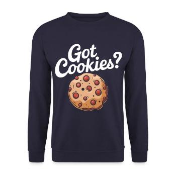 Cookies Cookie Biscuits Biscuits Chocolate - Unisex Sweatshirt - navy - Front - Alina (178cm) & Michal (187cm)