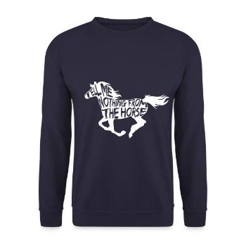 Denglisch - Unisex Pullover - Navy - Vorne - Alina (178cm) & Michal (187cm)