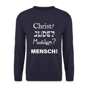 Religion Christ Jude Moslem Mensch - Unisex Pullover - Navy - Vorne - Alina (178cm) & Michal (187cm)
