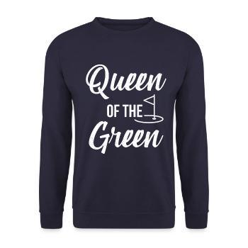Golf Golfer Golfplatz Golfspieler Queen - Unisex Pullover - Navy - Vorne - Alina (178cm) & Michal (187cm)