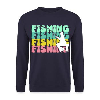 Pêche Pêche Pêche - Sweat-shirt Unisexe - marine - Devant - Alina (178cm) & Michal (187cm)