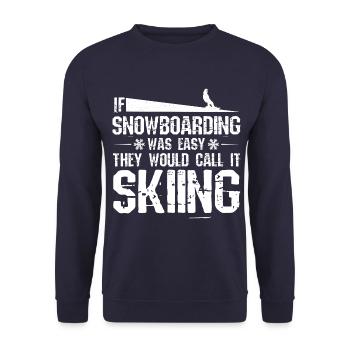 Snowboarding Snowboarding Snowboarding Snowboarder - Unisex Sweatshirt - navy - Front - Alina (178cm) & Michal (187cm)