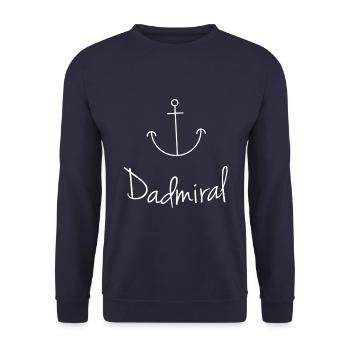 Father's Day Father Dad Father's Day Gift Dadmiral - Unisex Sweatshirt - navy - Front - Alina (178cm) & Michal (187cm)