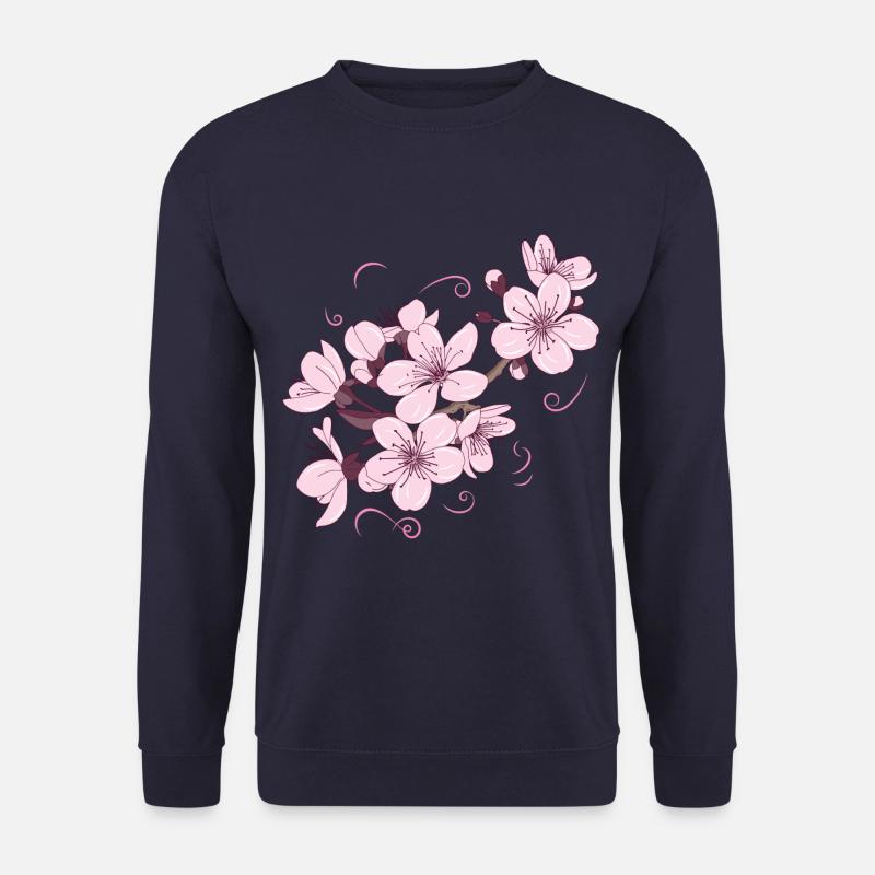 Blume Japanisch Cooles Geschenk - Unisex Pullover - Navy