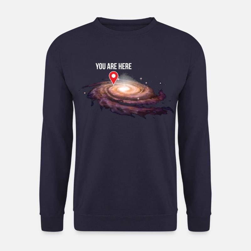 Universum Standort in der Galaxie Cooles Geschenk - Unisex Pullover - Navy