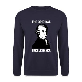 Mozart image musique noir blanc cadeau - Sweat-shirt Unisexe - marine - Devant - Alina (178cm) & Michal (187cm)