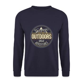 CAMPING DE PLEIN AIR - Sweat-shirt Unisexe - marine - Devant - Alina (178cm) & Michal (187cm)