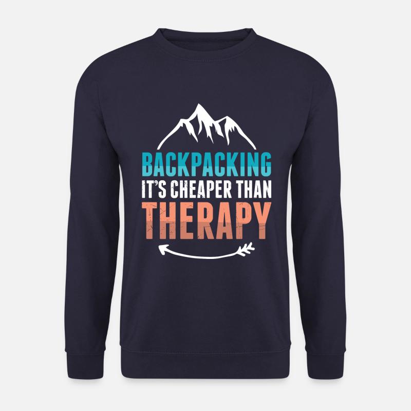Backpacker Therapy - Unisex Sweatshirt - navy