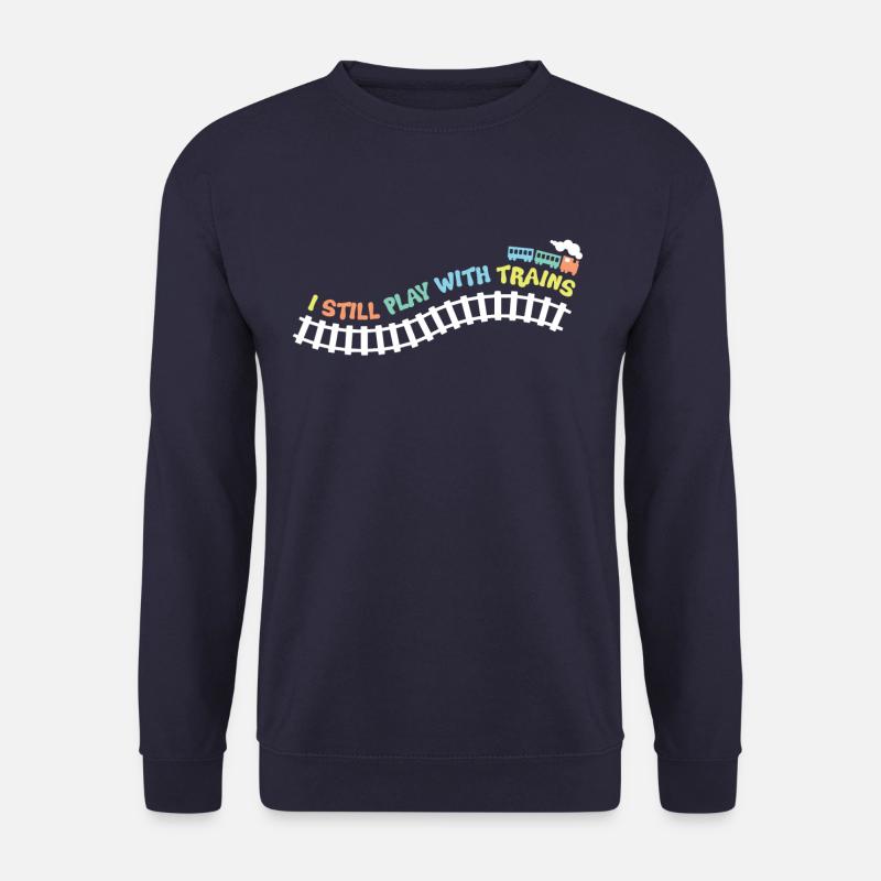 Ich spiele noch mit Zügen - Unisex Pullover - Navy