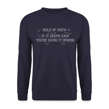 Mathe Regeln komplex einfach - Unisex Pullover - Navy - Vorne - Alina (178cm) & Michal (187cm)