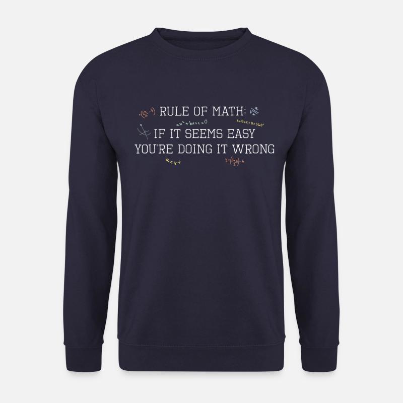 Maths règles complexes simple - Sweat-shirt Unisexe - marine
