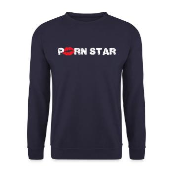 Porno Star - Unisex Pullover - Navy - Vorne - Alina (178cm) & Michal (187cm)