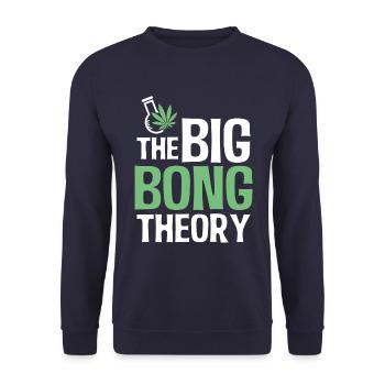 Big Bong Theory Weed High Weed Marijuana - Unisex Sweatshirt - navy - Front - Alina (178cm) & Michal (187cm)