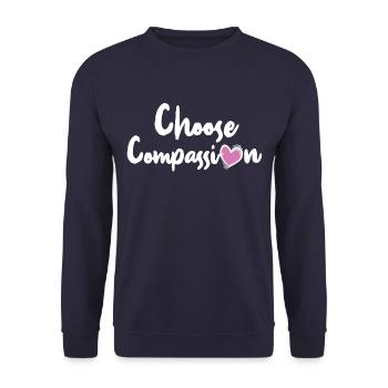 Compassion Ethics Motivation Cool Gift - Unisex Sweatshirt - navy - Front - Alina (178cm) & Michal (187cm)