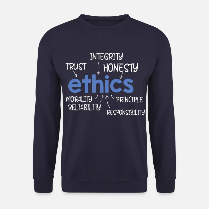 Ethics Word Description - Unisex Sweatshirt - navy