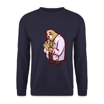 Paresseux médecin ou médecins cadeau - Sweat-shirt Unisexe - marine - Devant - Alina (178cm) & Michal (187cm)