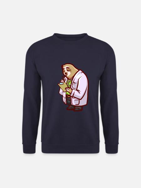 Faultier Arzt oder Doktor Ärzte Geschenk - Unisex Pullover - Navy
