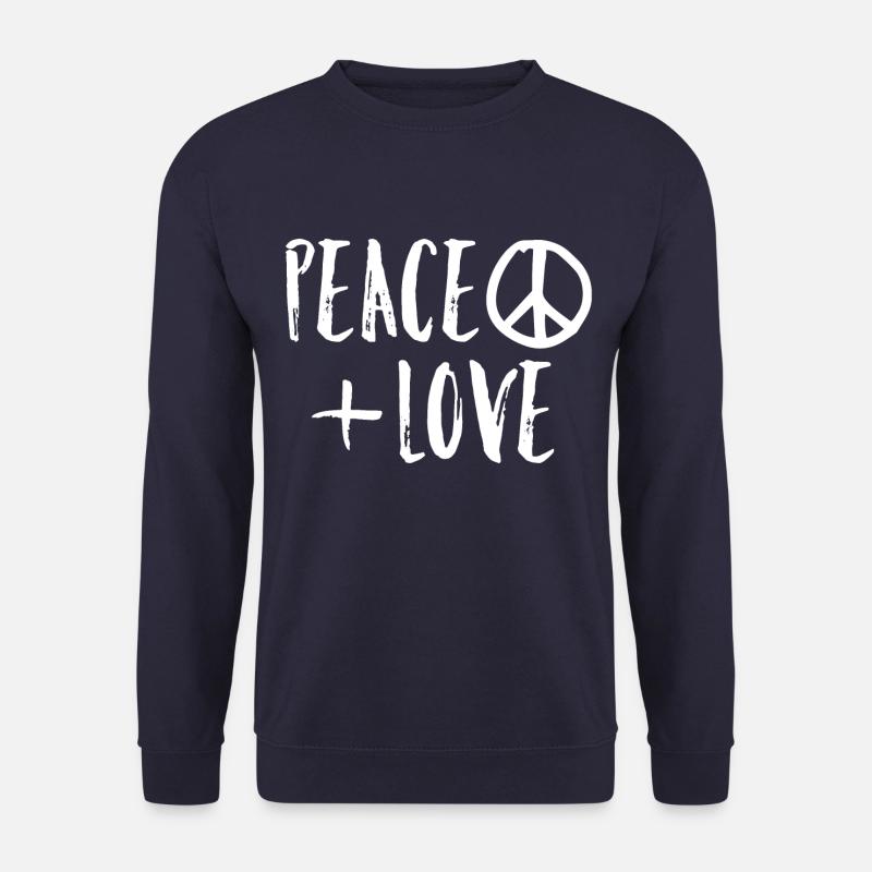 Peace Love - Unisex Pullover - Navy