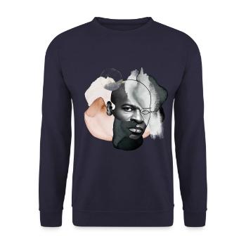 Homme POC Portrait - Sweat-shirt Unisexe - marine - Devant - Alina (178cm) & Michal (187cm)