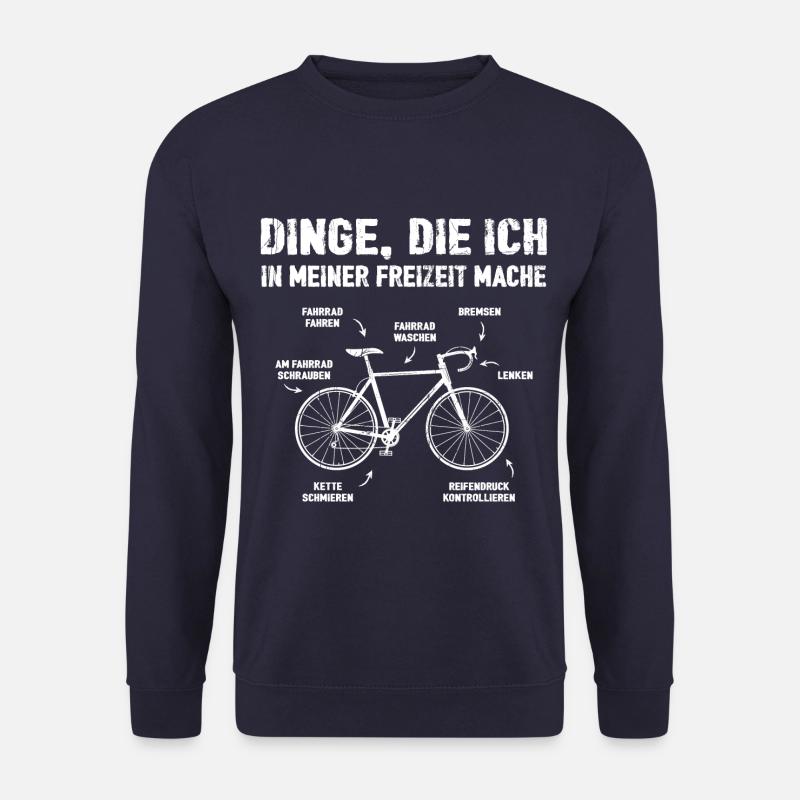 Fahrrad Dinge die ich in meiner Freizeit mache - Unisex Pullover - Navy
