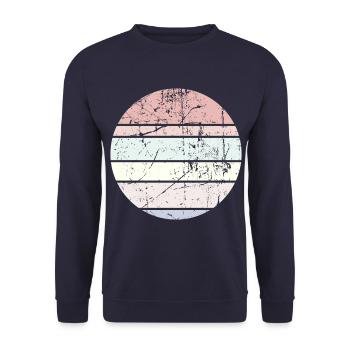 Background Pastel Circle - Unisex Sweatshirt - navy - Front - Alina (178cm) & Michal (187cm)