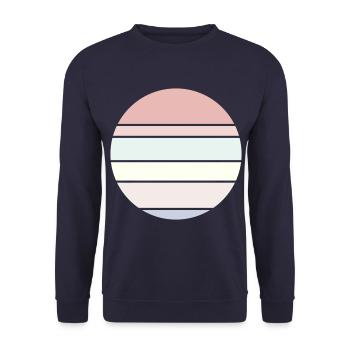 Background Pastel Circle - Unisex Sweatshirt - navy - Front - Alina (178cm) & Michal (187cm)