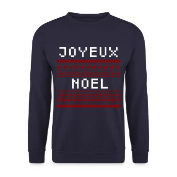 Joyeux noël - Sweat-shirt Unisexe - marine - Devant - Alina (178cm) & Michal (187cm)