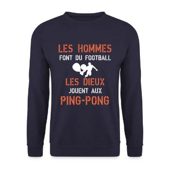les dieux jouent au ping-pong - Sweat-shirt Unisexe - marine - Devant - Alina (178cm) & Michal (187cm)