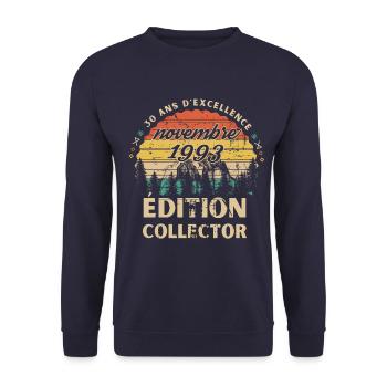 Jubiläum 30 Jahre November 1993Sammleredition - Unisex Pullover - Navy - Vorne - Alina (178cm) & Michal (187cm)