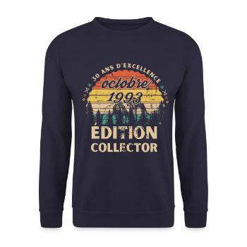 Jubiläum 30 Jahre Oktober 1993 Sammleredition - Unisex Pullover - Navy - Vorne - Alina (178cm) & Michal (187cm)