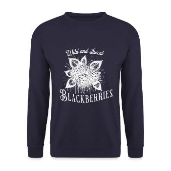 Wilde Brombeere - Unisex Pullover - Navy - Vorne - Alina (178cm) & Michal (187cm)