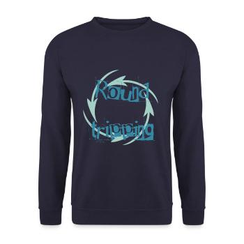 Endless Loop Vibes - Unisex Sweatshirt - navy - Front - Alina (178cm) & Michal (187cm)