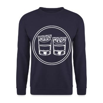 Cocktail Icon - Unisex Pullover - Navy - Vorne - Alina (178cm) & Michal (187cm)