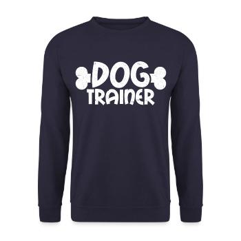 dog trainer - Unisex Sweatshirt - navy - Front - Alina (178cm) & Michal (187cm)