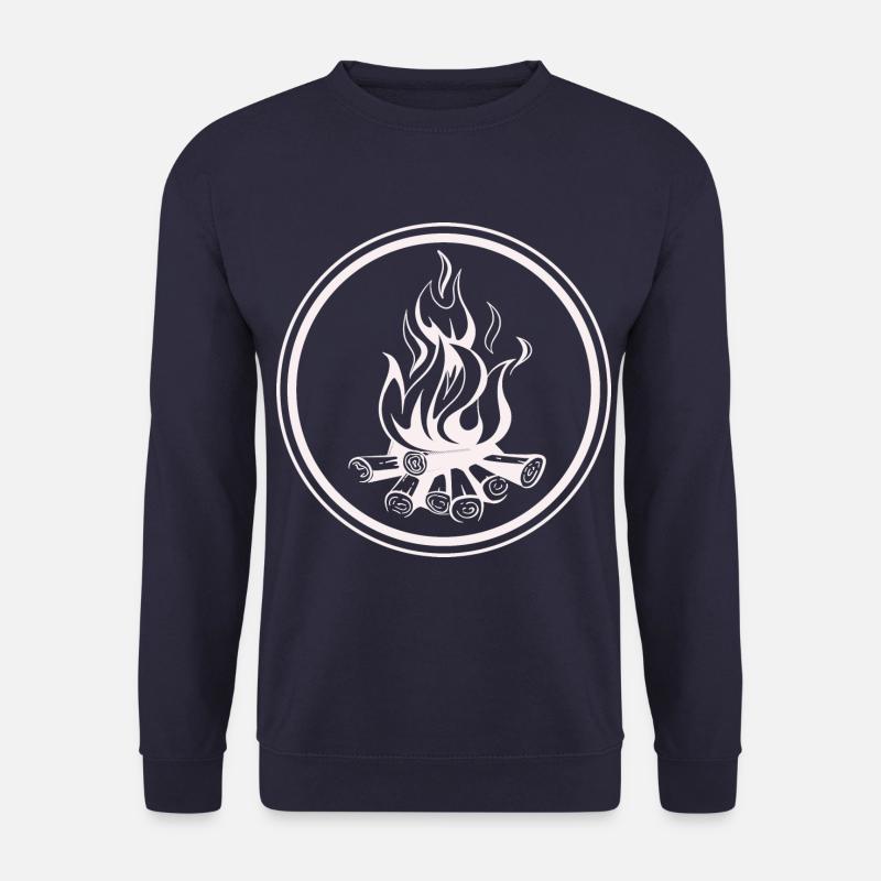 Camping Lagerfeuer - Zelturlaub Freiheit Natur - Unisex Pullover - Navy